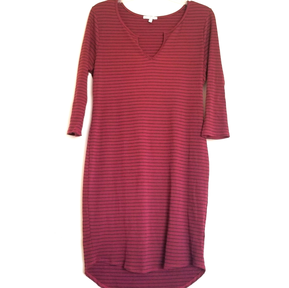 Charlotte Russe Red & Black Stripped Dress